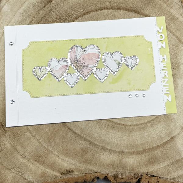 Stanzschablone - Mini-Slimline Herzbordüre